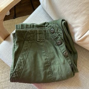 Vintage Sateen OG-107 Military Button Front Olive Green Utility Pants
